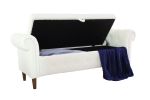 Teddy Velvet Multifunctional Storage Rectangular Sofa Stool