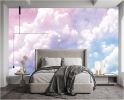 Large Silk Wall Murals, Cloud Wallpaper, 155in(W) x103in(H). Brings Luxury and Elegance to Interior Spaces. Perfect for Kids' Room, Living Room