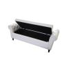 Multifunctional Storage Rectangular PU Leather Sofa Stool for Living Room