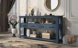 62.2'' Modern Console Table Sofa Table for Living Room with 4 Drawers and 2 Shelves