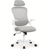 Mesh Ergonomic Office Computer Desk Chair Flip-up Arms Adjustable Headrests Comfortable Lumbar Support For Home Office