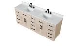 84" Bathroom Vanity with Double Sink, Modern Bathroom Vanity Set with Soft-Close Cabinet and 9 Drawers